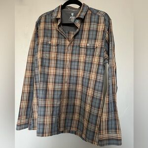Kuhl Men’s Button Up Long Sleeve Plaid Shirt Size Large